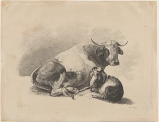 Tehén és kecske fekve, 1800-01.