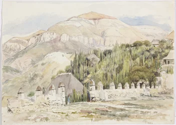 Templomház, Metztitlán, Hidalgo, Mexikó (akvarell)