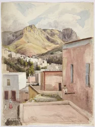 Patzcuaro-tó, Michoacan, Mexikó (akvarell)