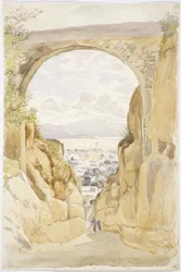 San Andres Chalchicomula, Puebla állam, Mexikó (akvarell)