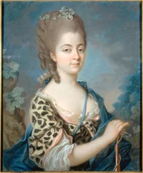 Marie-Aurore de Saxe portréja 1748-1821 Diana alakjában, kb. 1777.