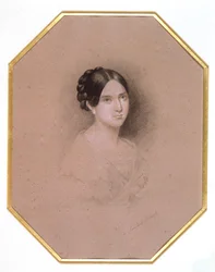 Leopoldine Hugo (1824-43) portréja (rajz)