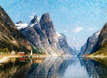 Egy norvég fjord-jelenet”.
