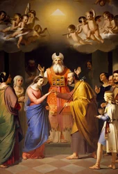 Szűz házassága, Adeodato Malatesta (1806-1891), San Giuseppe (Szent József) templom, Bologna, Emilia-Romagna. Olaszország