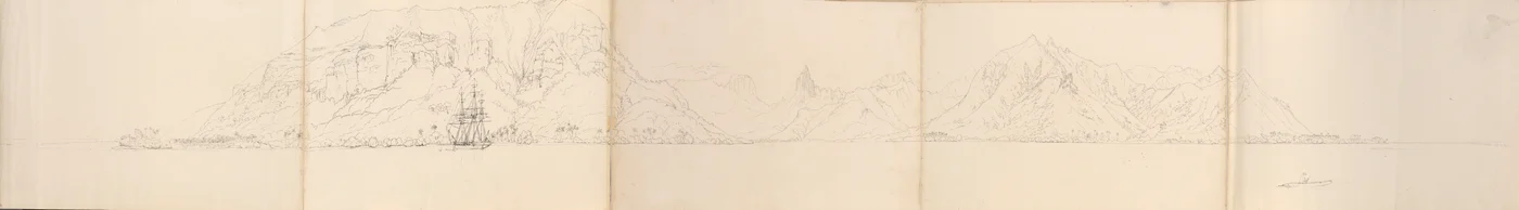 Eimeo [Moorea], Társaság-szigetek látképe