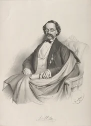 Heinrich Proch hegedűművész és zeneszerző portréja 1809-1878, 1857.