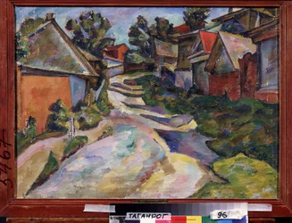Vidéki út. Adolf Israelevich Milman (1886-1930) festménye, olaj, vászon