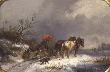 Szánkó télen