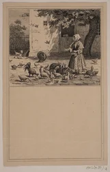 A csirkeólban. Nem. 11-én Chr. Winther és M. Rørbye, "25 kép kisgyermekeknek"