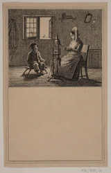 Anya és fia. Nem. 18-án Chr. Winther és M. Rørbye, "25 kép kisgyermekeknek"
