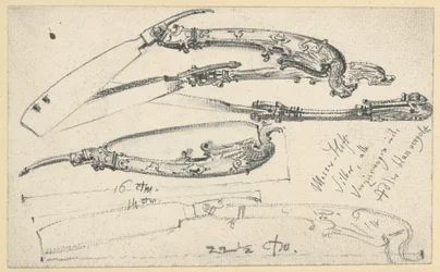 Borotva, talán I. Johann Georg szász választófejedelem vadász- és munkaasztaláról, Történeti Múzeum, Drezda