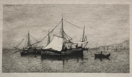 Az olaszországi kabotázspartok hajói, 1874.