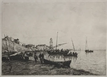 A halászhajók visszatérése Collioure-ban, a spanyol határ közelében