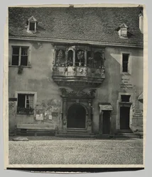 Elzászi homlokzat, őrház Colmarban
