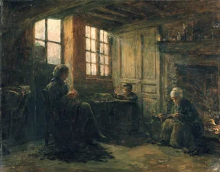 Vászonkoptató nők, Honfleur, 1877