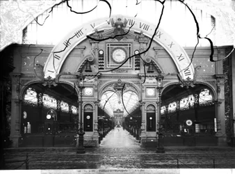 A párizsi világkiállítás óraipari pavilonjának oszlopcsarnoka, Párizs, 1889