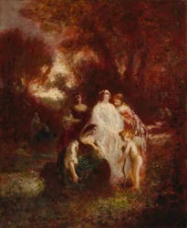 Figurák az erdőben, c. 1857-1862 (olaj, szövet)