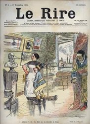 Arisztotelész ezt mondta: A nevetés a lélek zavara – Adolphe Willette (1857-1926) rajza a Nevetéshez november 17-én