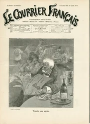 A „Le Courrier francais” címlapja, 43. szám, Satiric, fekete-fehér