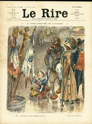 Illusztráció: Adolphe dit Willette (1857-1926) a Le Rire borítójára, 2010.02.26 - A repülés ötvenedik évfordulóján - Repülés, divat, kalap, balesetek katasztrófák