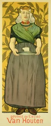 A "Van Houten Kakaó" reklámplakátjának reprodukciója, 1893.