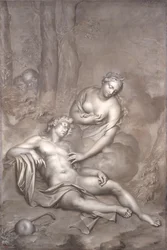Luna (Diana) meglátogatja az alvó Endymiont, 1696