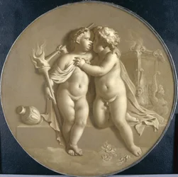 Két putti a szerelem lángjával A szerelem allegóriája, 1696