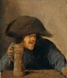 Paraszt Bicorne-val és Tankarddal, 1630 körül.
