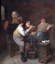 The Smokers, 1635-38 körül (olaj, tölgyfa panel)