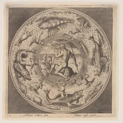 Poszeidón, egy tányérterv-készletből (Fonds de Coupe)