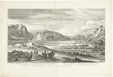Kilátás Joux kastélyára Veuë du Chasteau de Joux sur la frontiere de la franche Comté (cím a tárgyon)