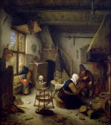 Parasztcsalád otthon, 1661