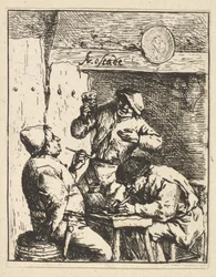 Énekesnő két dohányos között, 1610-85.
