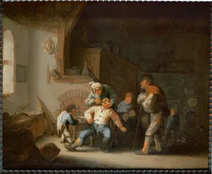 The Village Barber (festmény tölgyfára)