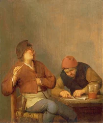 Két dohányos egy belső térben, 1643