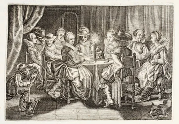Habit bőrkeményedést készít, illusztrációja Johannes de Brune (1589-1658), Jan Jacobs Schipper, Amszterdam, „Emblemata of Zinne-werk” című könyvéből, 1661