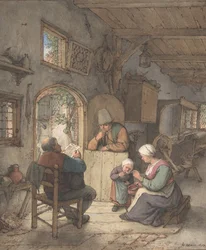 Hírek olvasása a Takácsháznál, 1673.