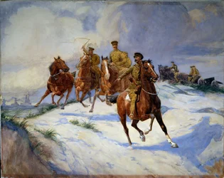 Tüzérség a dűnéken, Flandria, 1915