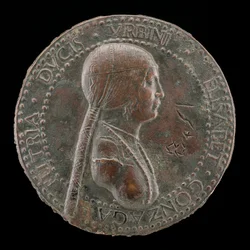Elisabetta Gonzaga, meghalt 1528-ban, Urbino hercegnője, I. Guidobaldo felesége 1489 [obv], valószínűleg 15 után