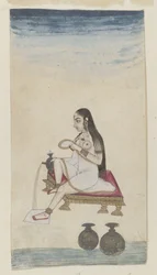 Egy nő, aki megmossa magát