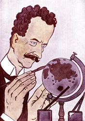 Philippe Berthelot (1866-1934) francia politikus és diplomata rajzfilmje – Adrien Barrere (1877-1931) rajza a Fantasioból