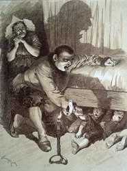 Tipegő hüvelykujj – Charles Perrault „” Tündérmesékben”, Adrien Marie illusztrációi