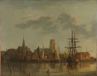 Dordrecht kilátása naplementében