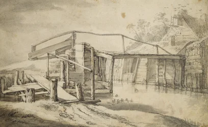 A Polderben, 1644 (ceruza, kréta és ecset papíron)