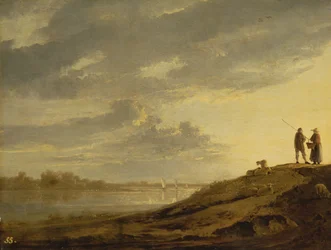 Naplemente egy folyó felett, 1650-es évek (tábla)