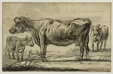 Három tehén a legelőn (Lugt 16)