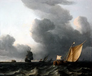 Két holland Smalschip és egy háborús ember (olaj, vászon)