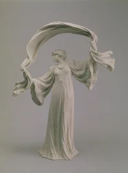 Táncos sállal az asztal közepéről, Sevres, 1900 (keksz)