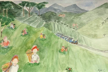 The Voyage, Darjeeling 2015, akvarell papíron