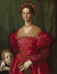 Egy fiatal nő és a kisfia, c. 1540.